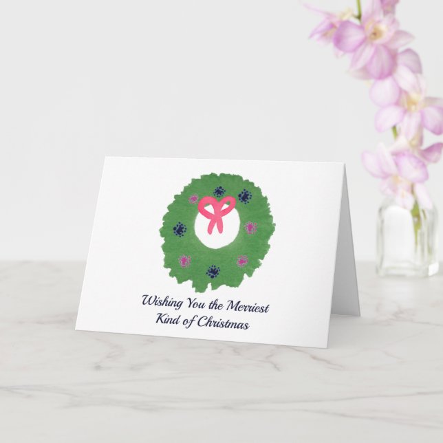 Merriest Kind of Christmas and Happiest New Year Card (Orchid)
