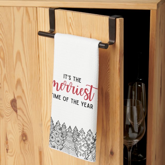 Merriest Time of the Year Kitchen Towel (Thirds Fold)