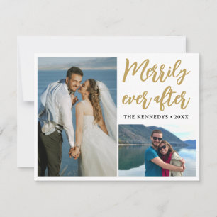 Merrily Ever After 2 Photo Wedding Announcement