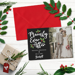 Merrily Ever After Christmas Photo Holiday Card