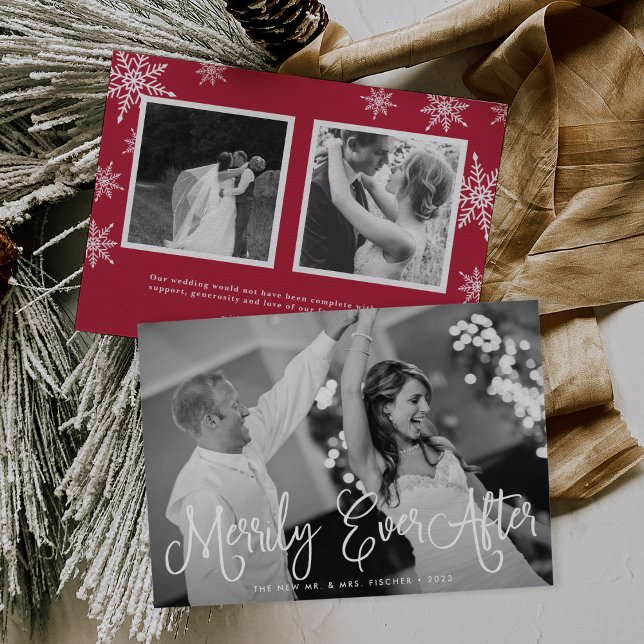 Merrily Ever After Holiday Card w/ Back Message (Creator Uploaded)