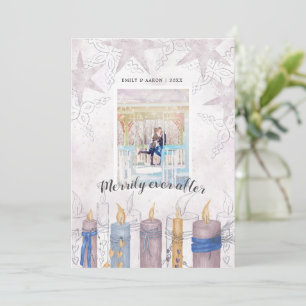 Merrily Ever After Pastel Holiday Photo Card
