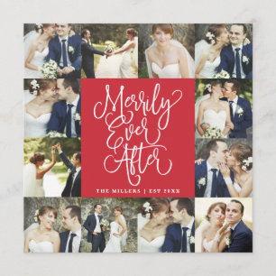 Merrily Ever After Wedding Holiday 12 Photo Card