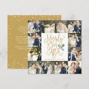 Merrily Ever After Wedding Holiday 12 Photo Card