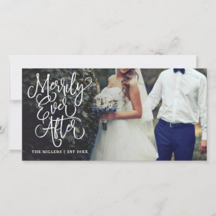 Merrily Ever After Wedding Holiday Full Photo Card