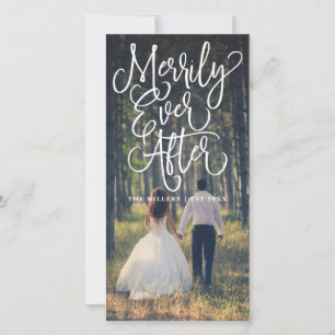 Merrily Ever After Wedding Holiday Full Photo Card