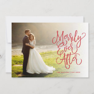 Merrily Ever After Wedding Holiday Full Photo Card