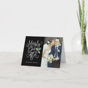 Merrily Ever After Wedding Holiday Photo Folded