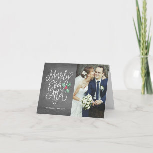 Merrily Ever After Wedding Holiday Photo Folded