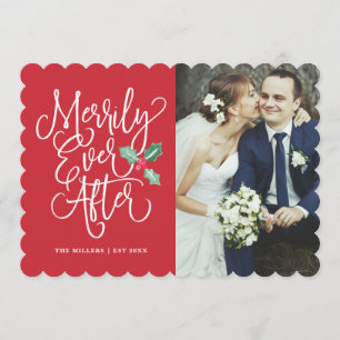 Merrily Ever After Wedding Holiday/Thank You Photo Invitation