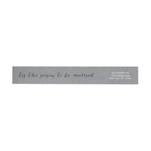 Merrily Married Couple Holiday Wrap Around Label