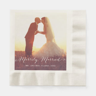 Merrily Married | Wedding Paper Napkins