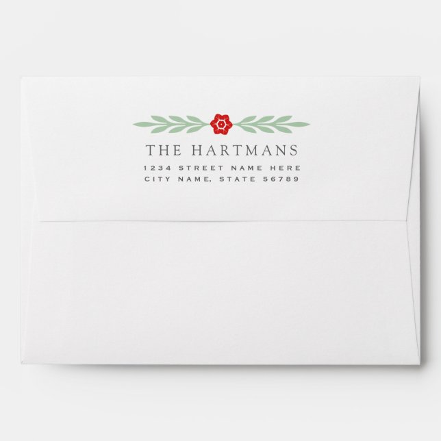 Merrily | Pre-Addressed Holiday Envelopes (Back (Top Flap))