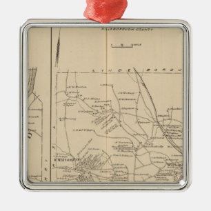 Merrimack, Litchfield, Wilton, Peterborough PO Metal Tree Decoration