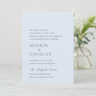 Merrin Sky Elegant Wedding Invitation