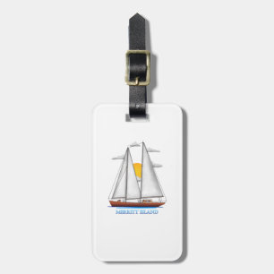 Merritt Island Coastal Nautical Sailing Sailor Luggage Tag