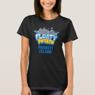 Merritt Island Florida Floaty Potato Manatee T-Shirt