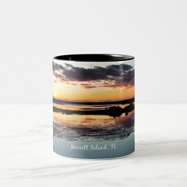 Merritt Island, Florida Two-Tone Coffee Mug (Center)