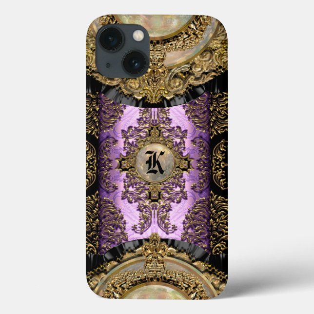 Merrityme Plum dance Beautiful Monogram Protection Case-Mate iPhone Case (Back)