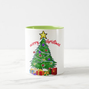 merrry christmas tree holiday design mug design