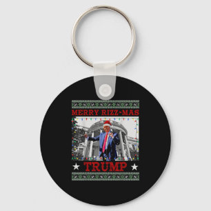 Merrry Rizzmas Trump Funny Humorous Trump Dance Ch Key Ring