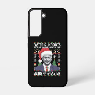 Merry 4th Of Easter Funny Biden Ugly Christmas Samsung Galaxy Case