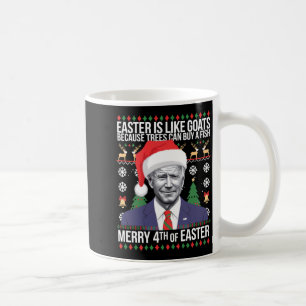 Merry 4th Of Easter Funny Biden Ugly Christmas T S Coffee Mug