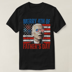 Merry 4th of Father's Day Funny Biden Face  T-Shirt