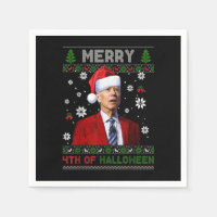 Merry 4th Of Halloween Funny Biden Ugly Christmas 