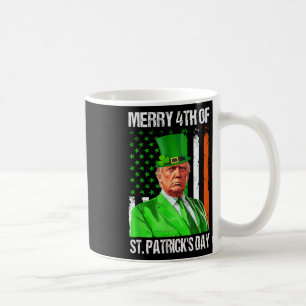 Merry 4th Of St Patricks Day Trump Leprechaun Hat  Coffee Mug