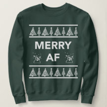 Merry AF Funny Christmas Holiday Gift Idea