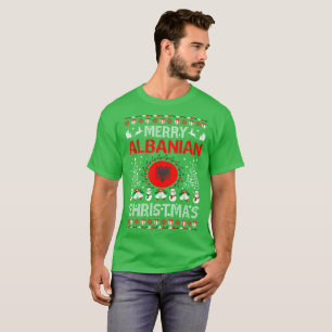 Merry Albanian Country Christmas Ugly Sweater Tees
