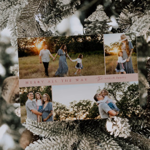 Merry All the Way 4-photo Christmas Card