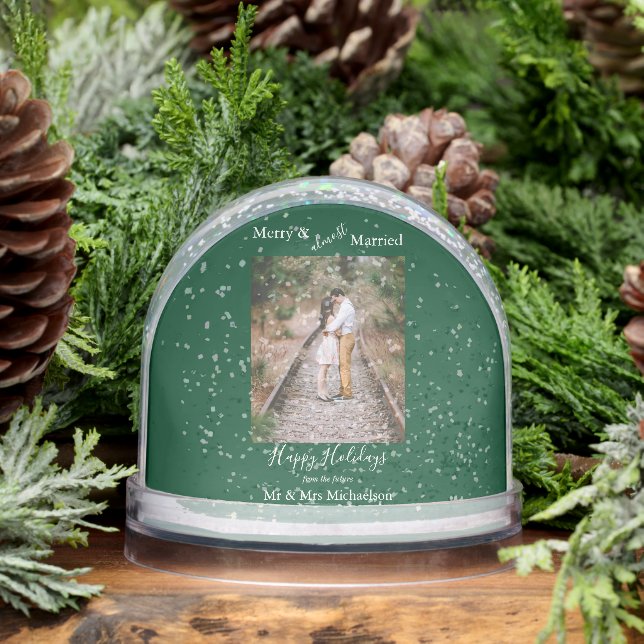 Merry & Almost Married Minimalist Snowglobe (Winter)