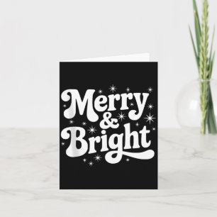 Merry &amp; Bright Retro Christmas Groovy Holiday  Card