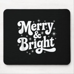 Merry &amp; Bright Retro Christmas Groovy Holiday  Mouse Mat
