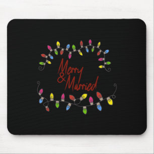 Merry &amp; Married First Christmas Matching Coupl Mouse Mat