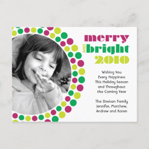 Merry and Bright 2010 Holiday Photo Postcard