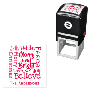 Merry and Bright and Favourite Christmas Sayings Self-inking Stamp