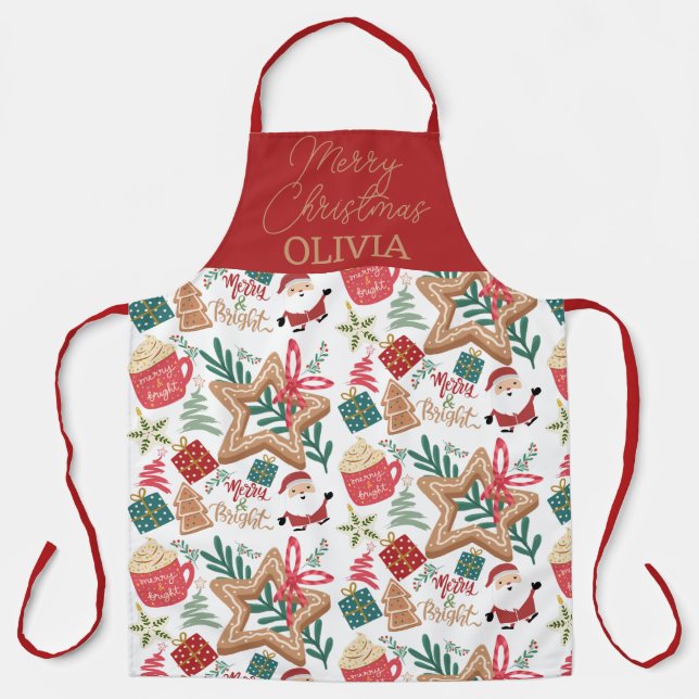 Merry and Bright  Apron (Front)