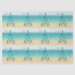 Merry And Bright Beach Christmas Tissue Paper<br><div class="desc">Pink and teal beachy design,  for a festive Christmas.</div>