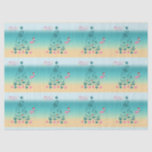Merry And Bright Beach Christmas Tissue Paper<br><div class="desc">Pink and teal beachy design,  for a festive Christmas.</div>