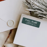 Merry and Bright | Boho Green Christmas<br><div class="desc">These modern and stylish Christmas holiday return address labels feature the words "merry   bright" in casual,  trendy white script on a boho green background.</div>