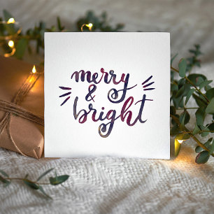 Merry and bright - burgundy