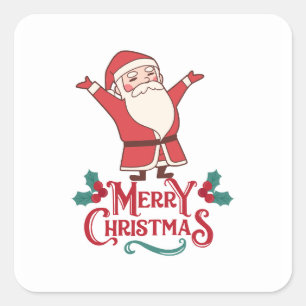  Merry and Bright Christmas 2023 Family Holiday   Square Sticker