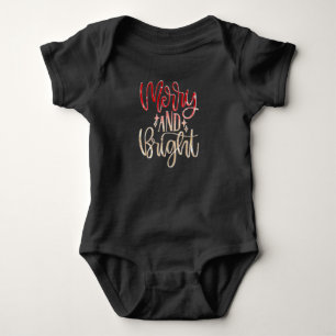 Merry and Bright Christmas Baby Bodysuit