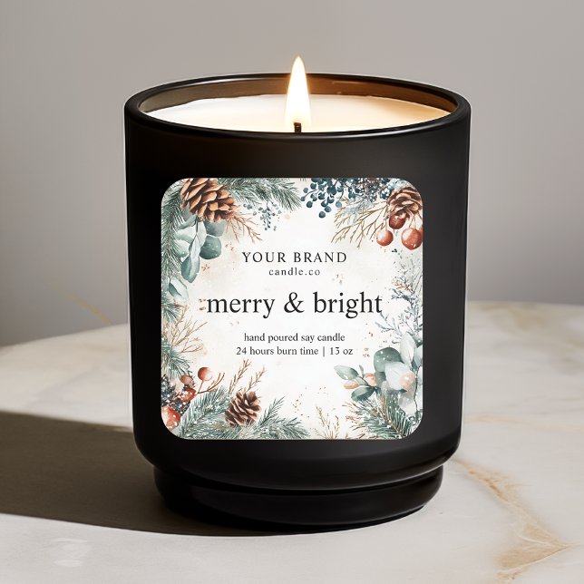 Merry and Bright Christmas Candle Sticker (Creator Uploaded)