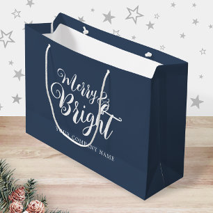 Merry and Bright Christmas Company Large Gift Bag
