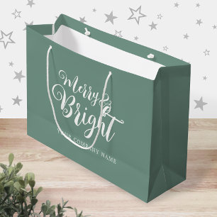 Merry and Bright Christmas Company Large Gift Bag