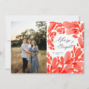 Merry and Bright Christmas Design Holiday Card